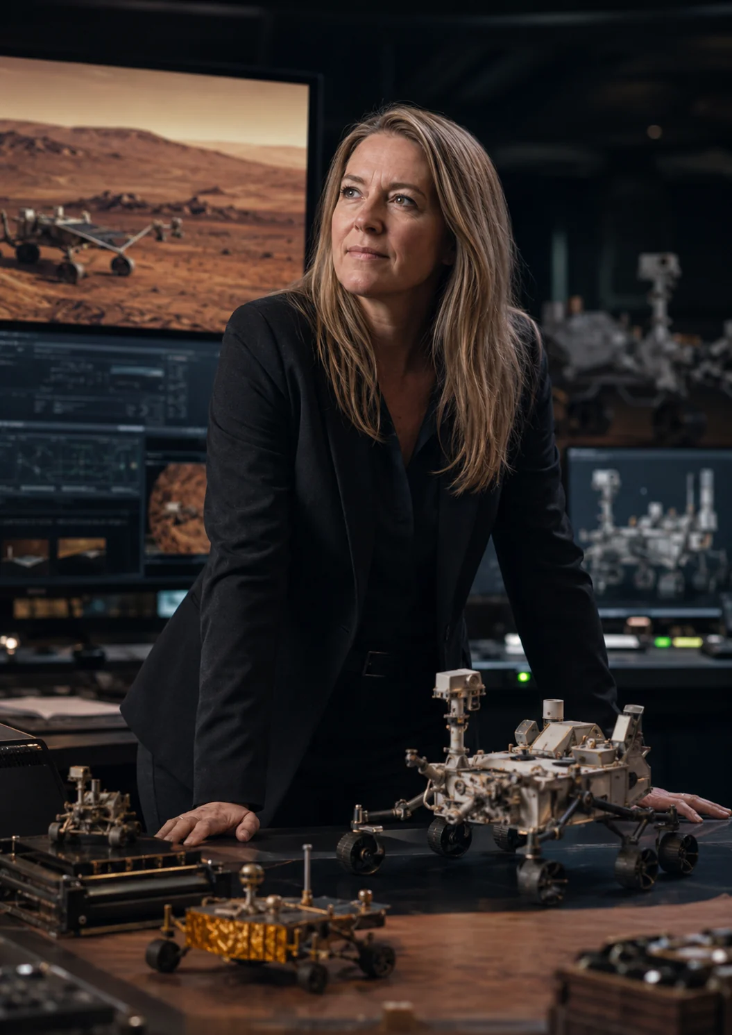 Jennifer Trosper dans un environnement d’ingénierie et d’opérations de rovers martiens.