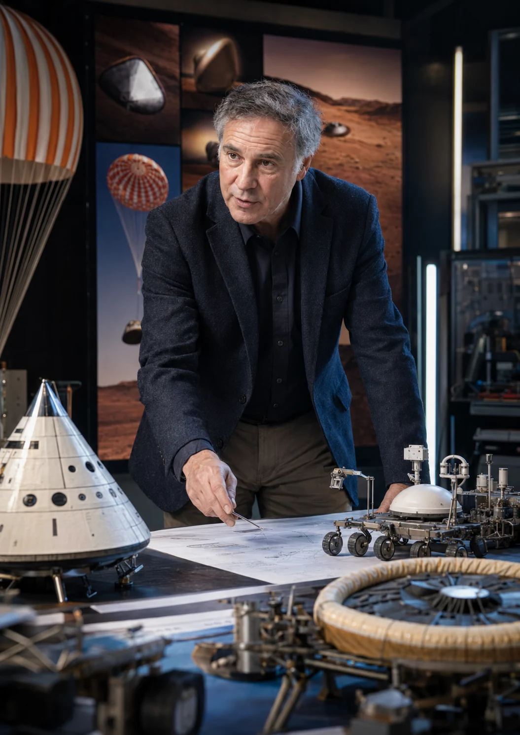 Rob Manning in an engineering setting focused on Mars entry, descent and landing.