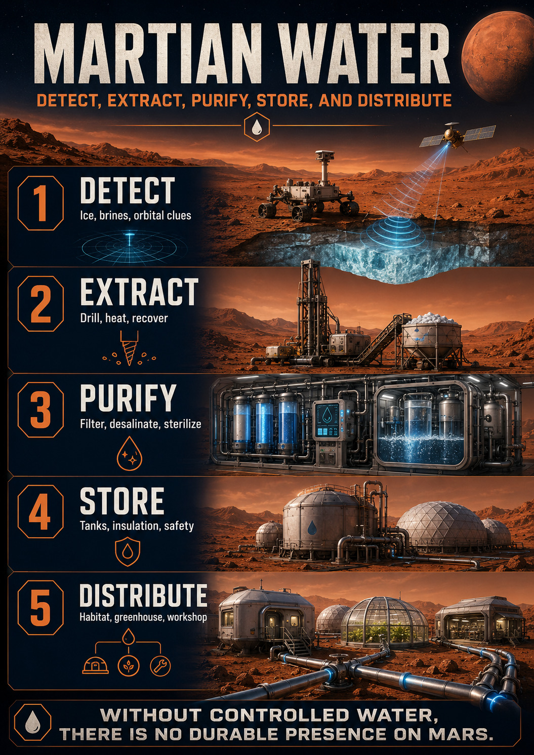 Water production on Mars.