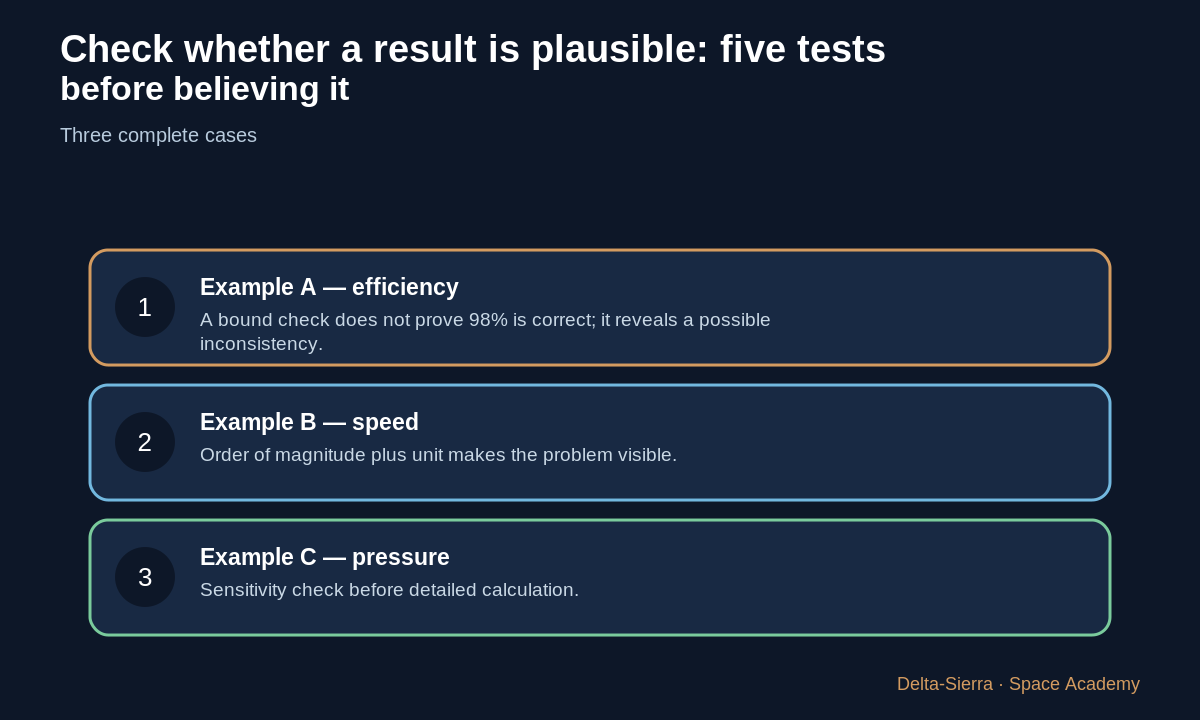 Three numerical examples in the course