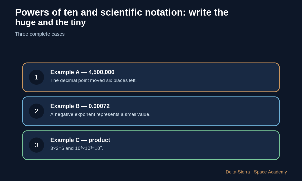 Three numerical examples in the course