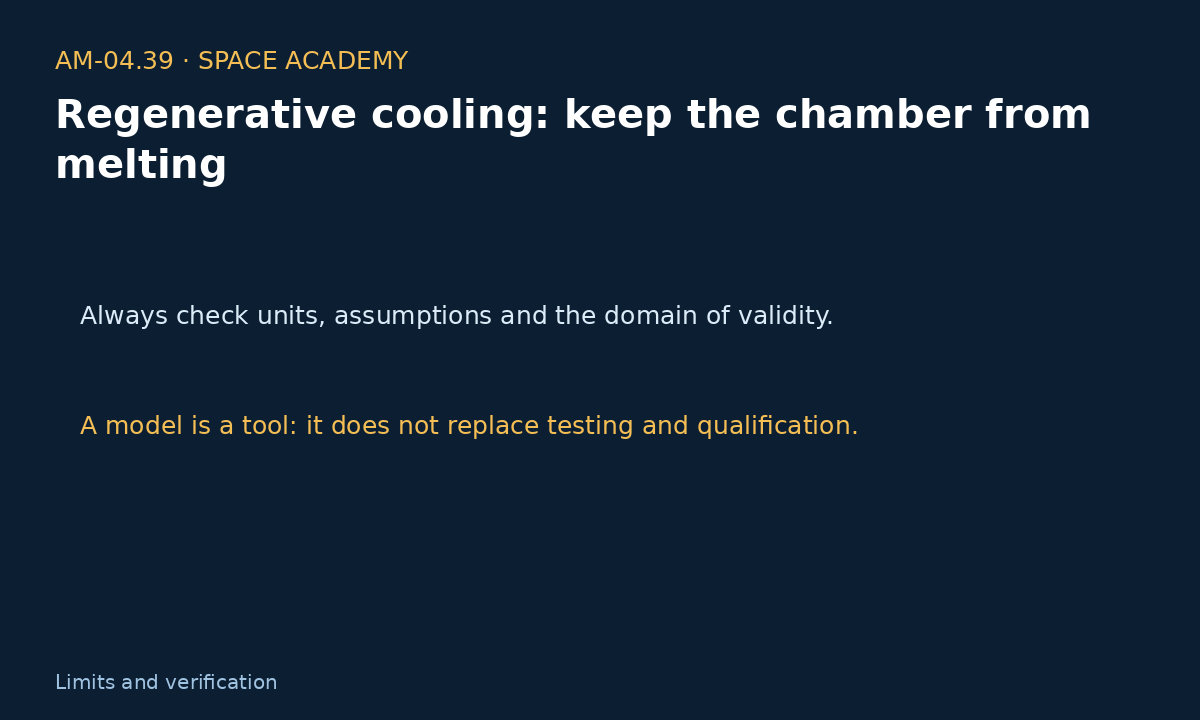 Learning diagram 5: 7 — Sensitivity, inverse calculation, and sanity check — Regenerative cooling: keep the chamber from melting