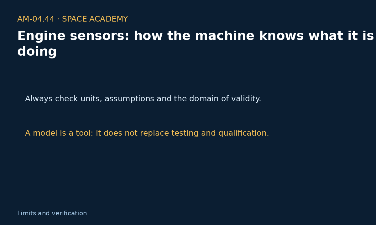 Learning diagram 5: 7 — Sensitivity, inverse calculation, and sanity check — Engine sensors: how the machine knows what it is doing