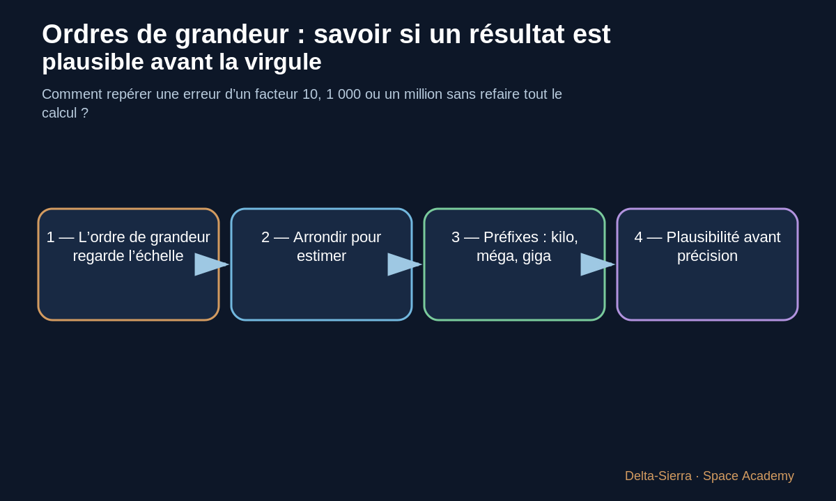 Schéma pédagogique 1: 1 — L’ordre de grandeur regarde l’échelle