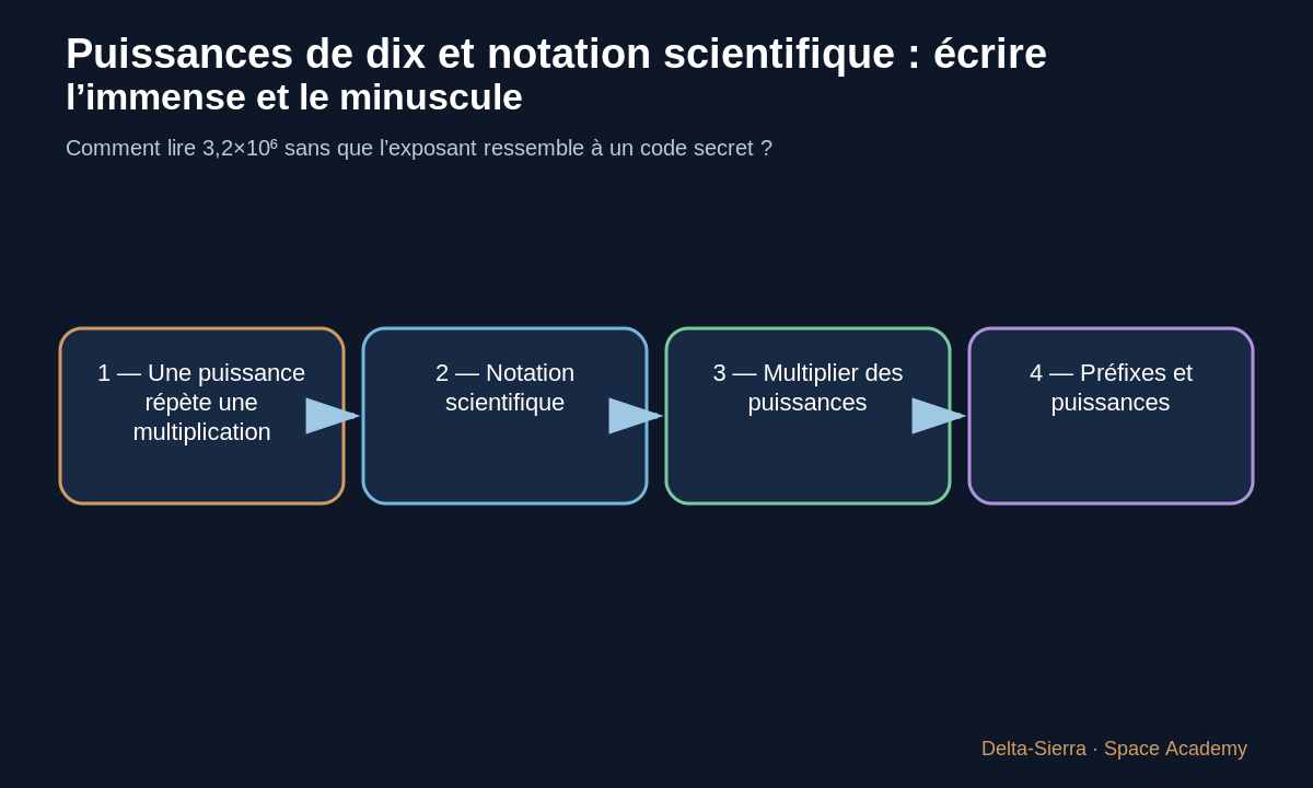 Schéma pédagogique 1: 1 — Une puissance répète une multiplication
