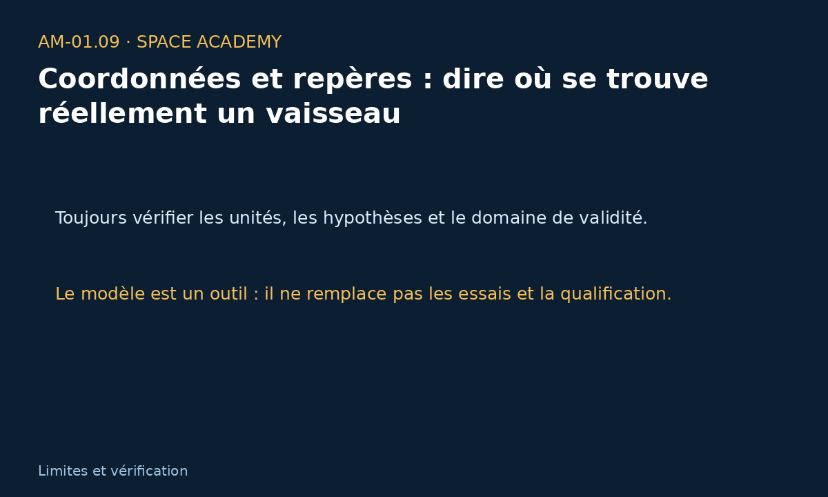 Contrôle des coordonnées et du repère