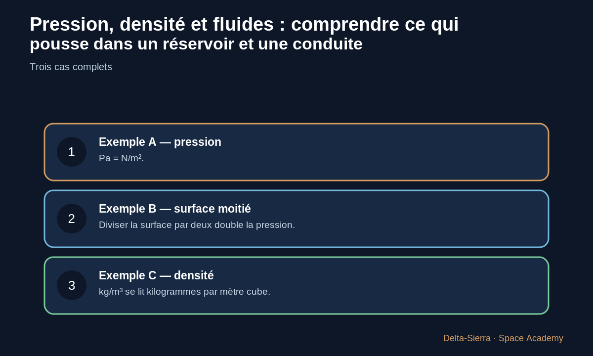 Trois exemples chiffrés du cours
