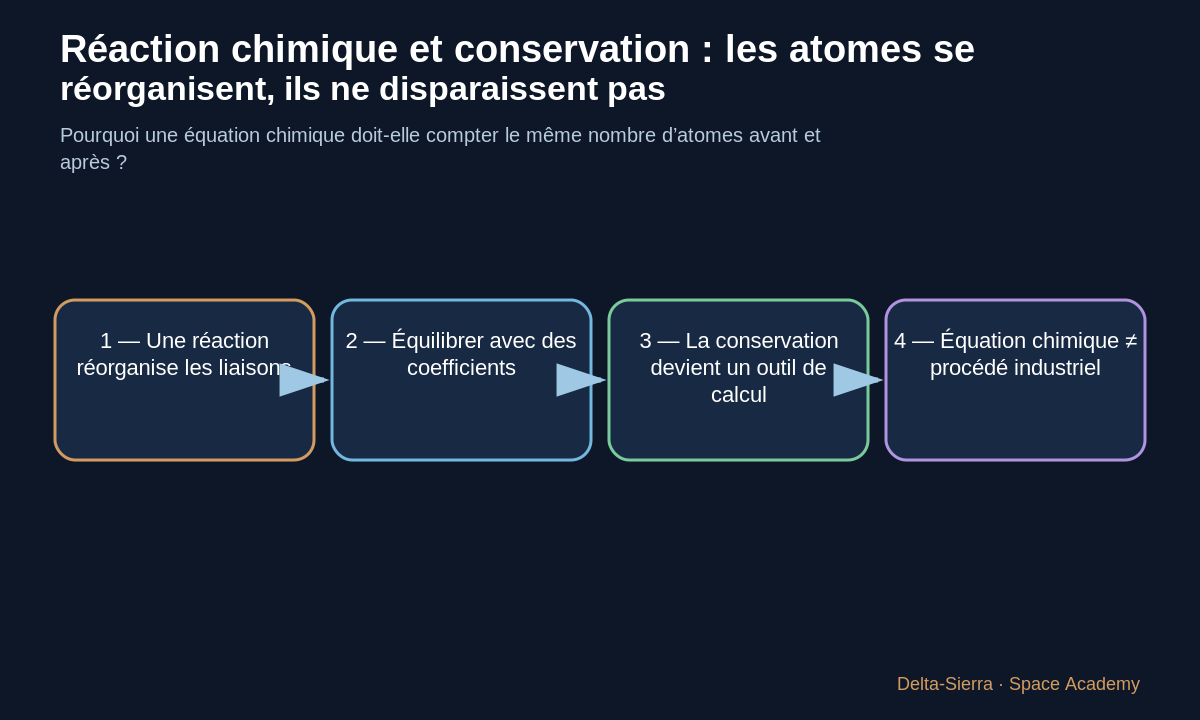 Schéma pédagogique 1: 1 — Une réaction réorganise les liaisons