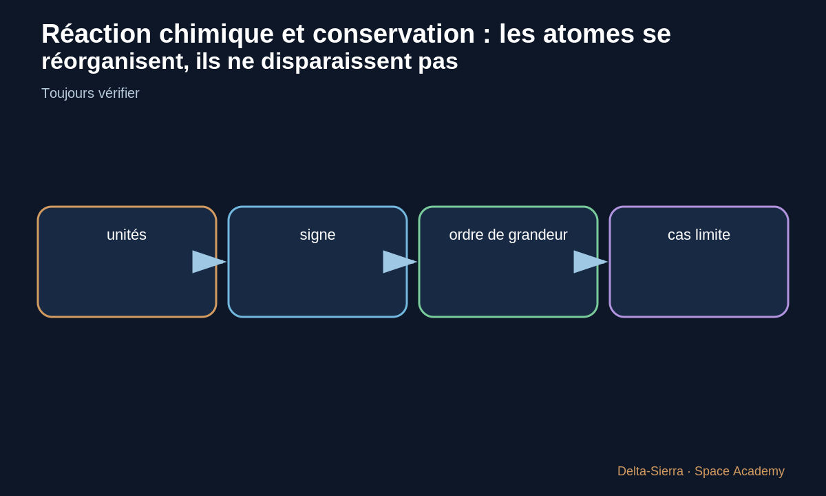 Schéma pédagogique 4: 4 — Équation chimique ≠ procédé industriel