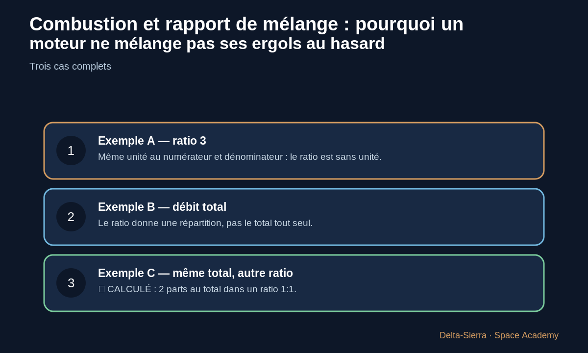 Trois exemples chiffrés du cours