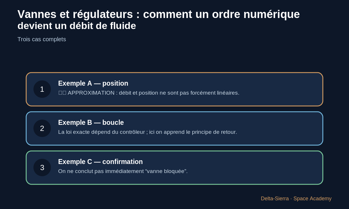 Trois exemples chiffrés du cours