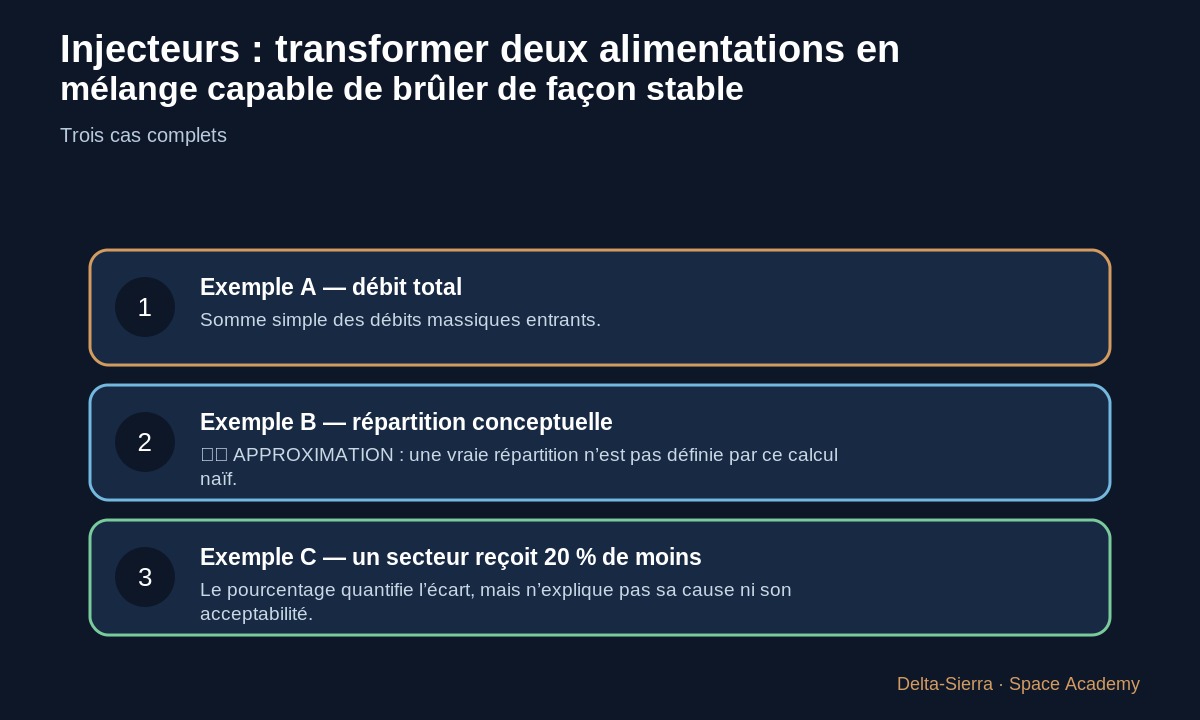Trois exemples chiffrés du cours