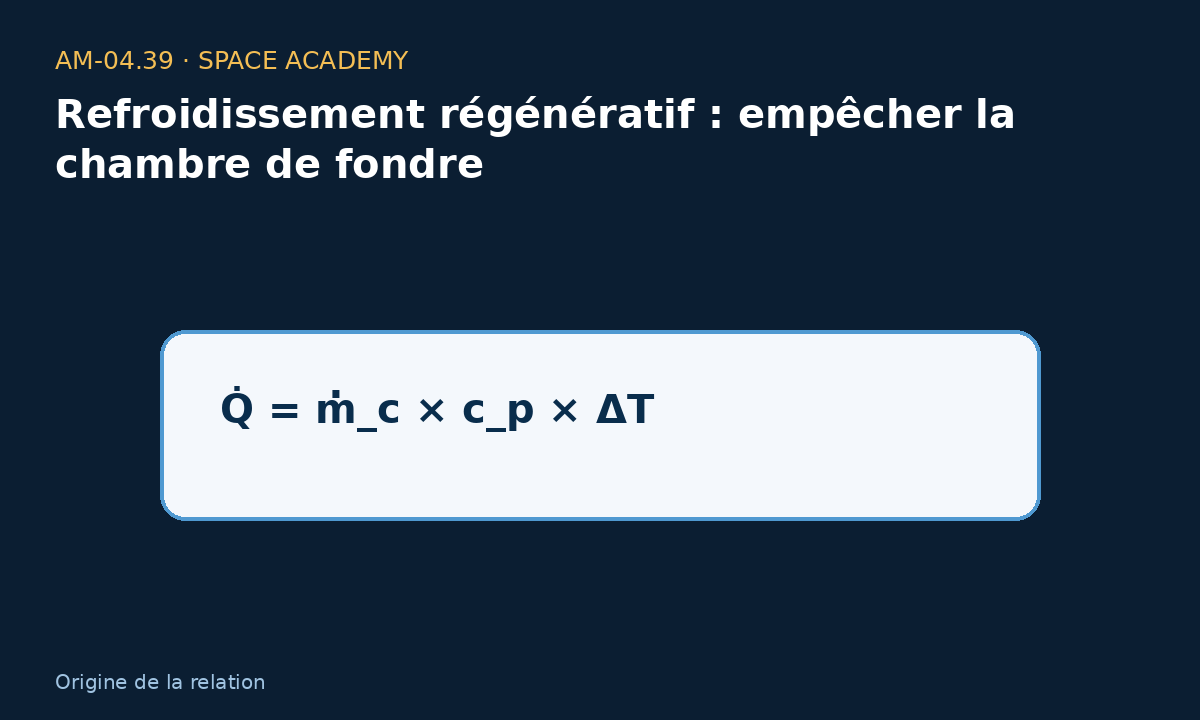 Schéma pédagogique 3 : 3 — D’où vient la relation ? — Refroidissement régénératif : empêcher la chambre de fondre