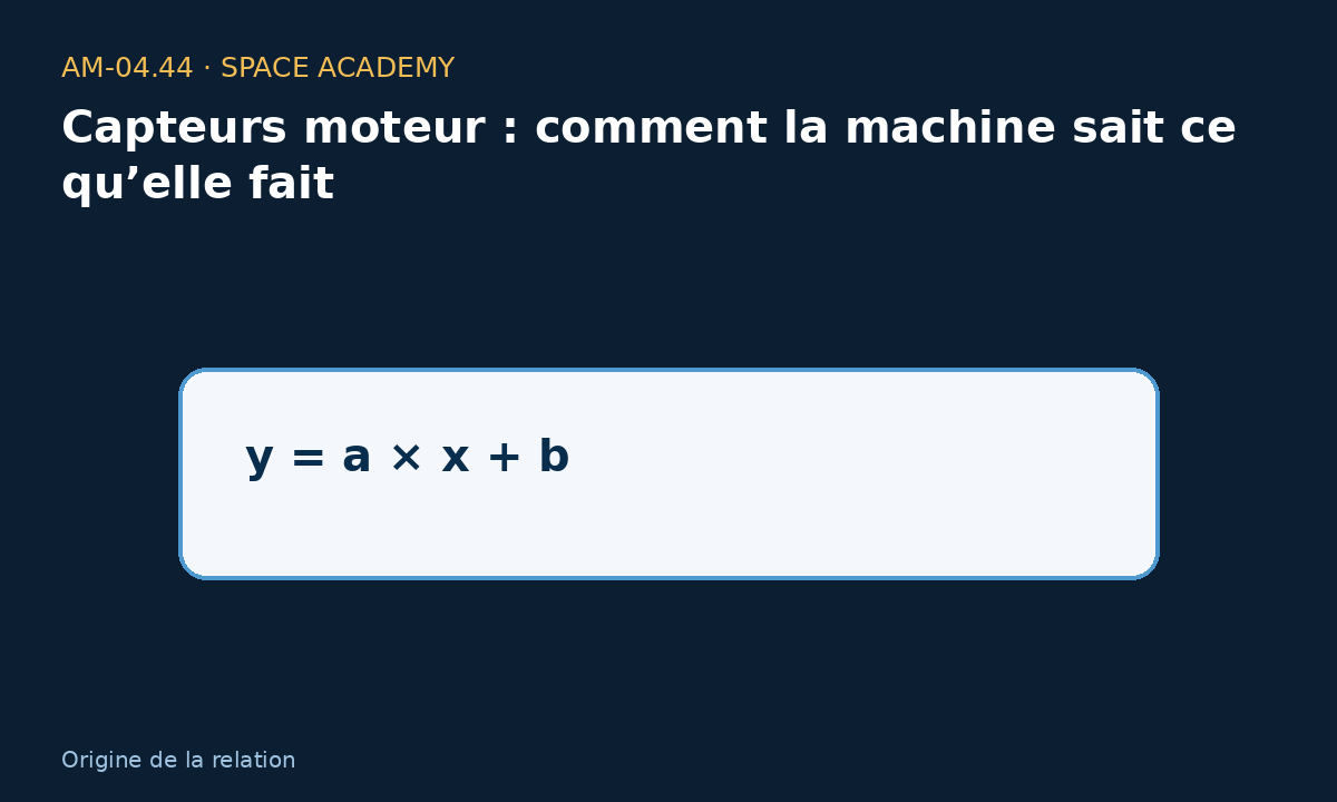 Schéma pédagogique 3 : 3 — D’où vient la relation ? — Capteurs moteur : comment la machine sait ce qu’elle fait