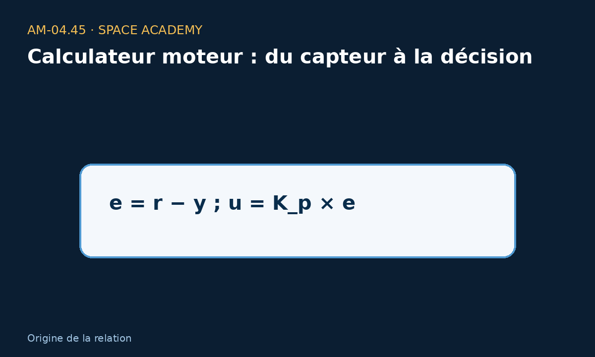 Schéma pédagogique 3 : 3 — D’où vient la relation ? — Calculateur moteur : du capteur à la décision